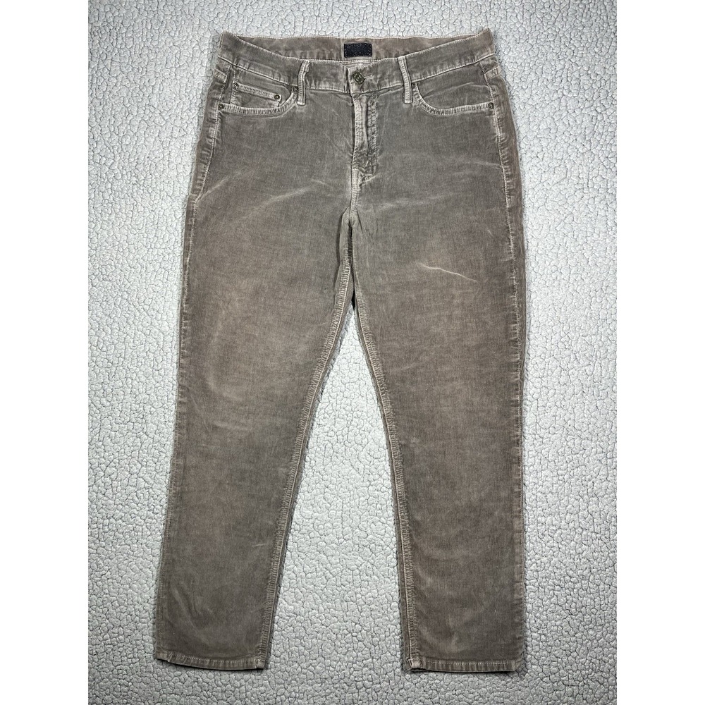 Mother Pants Womens Size 26 Corduroy The Dropout Hopscotch Dye‎ Chalcoal